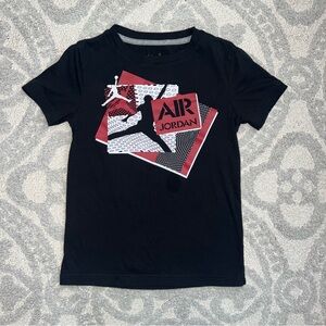 Jordan Kids Black and Red Graphic Tee